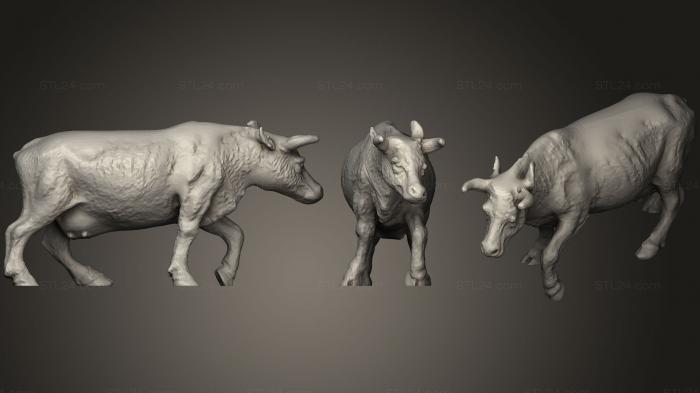 Статуэтки животных (Корова (5), STKJ_0840) 3D модель для ЧПУ станка